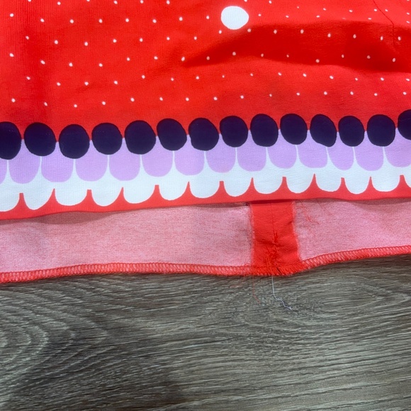 Boden Women's Armelle Red Dot Blouse, 3/4 Length Sleeve, Mock Neck, Size 2 - Picture 6 of 14